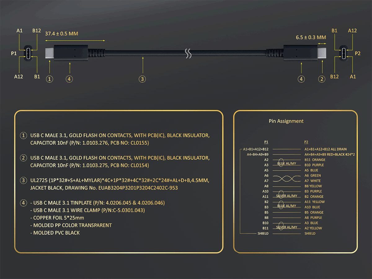 TYPE-C TO TYPE-C USB CABLES